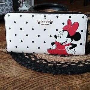 Kate Spade x Disney Polka Dot Minnie Mouse Large Continental Wallet
